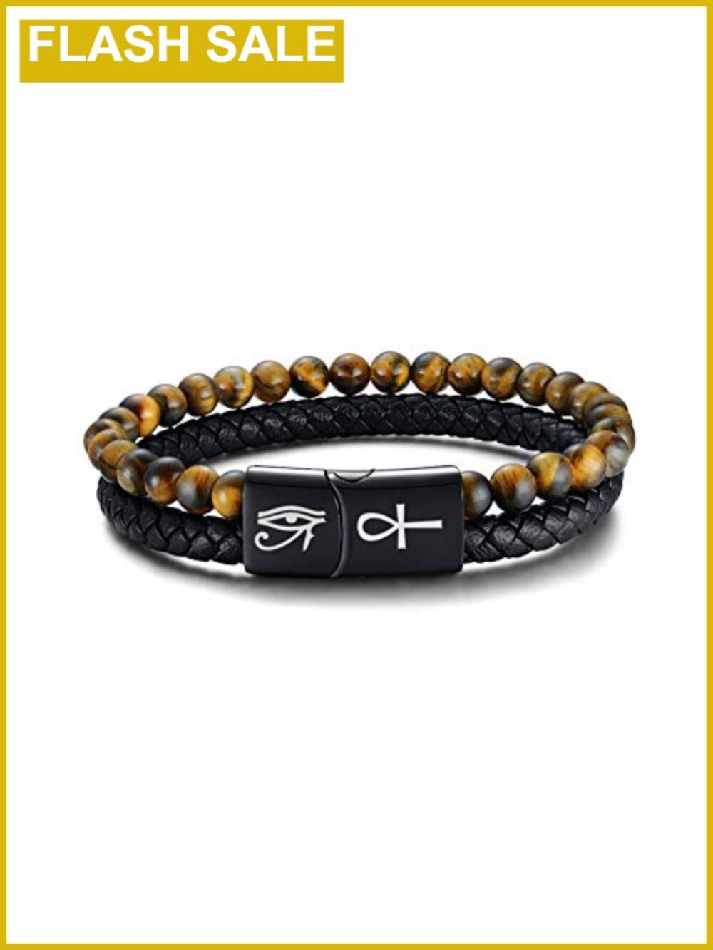 Genuine Leather Braided Viking Bracelet Cuff for Men - Engraved